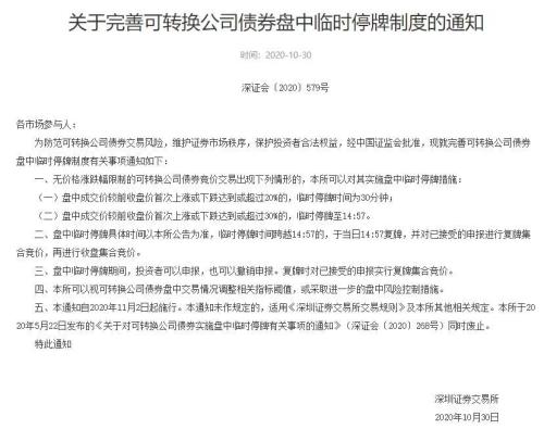 重磅！可转债临停制度迎重大变化：涨跌幅达30%，直接停牌到14:57！这下短炒要彻底熄火？